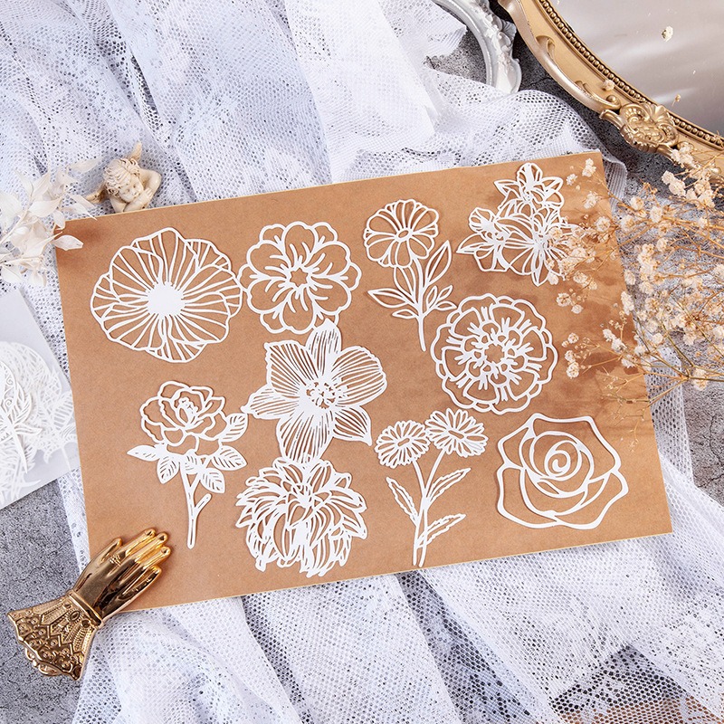Art Craft Hobbies - Vintage Estetik Beyaz Dantel Kağıt Scrapbooking