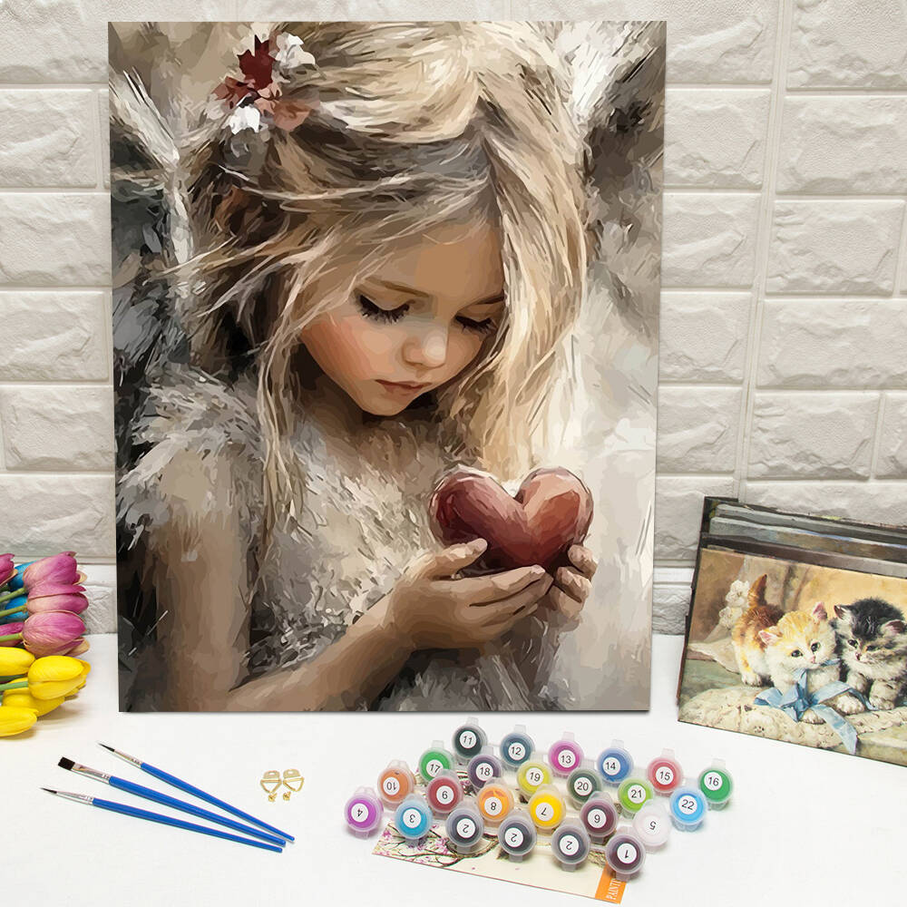 Unique Art Craft - Yağlıboya resim By Numbers Dağ Manzarası