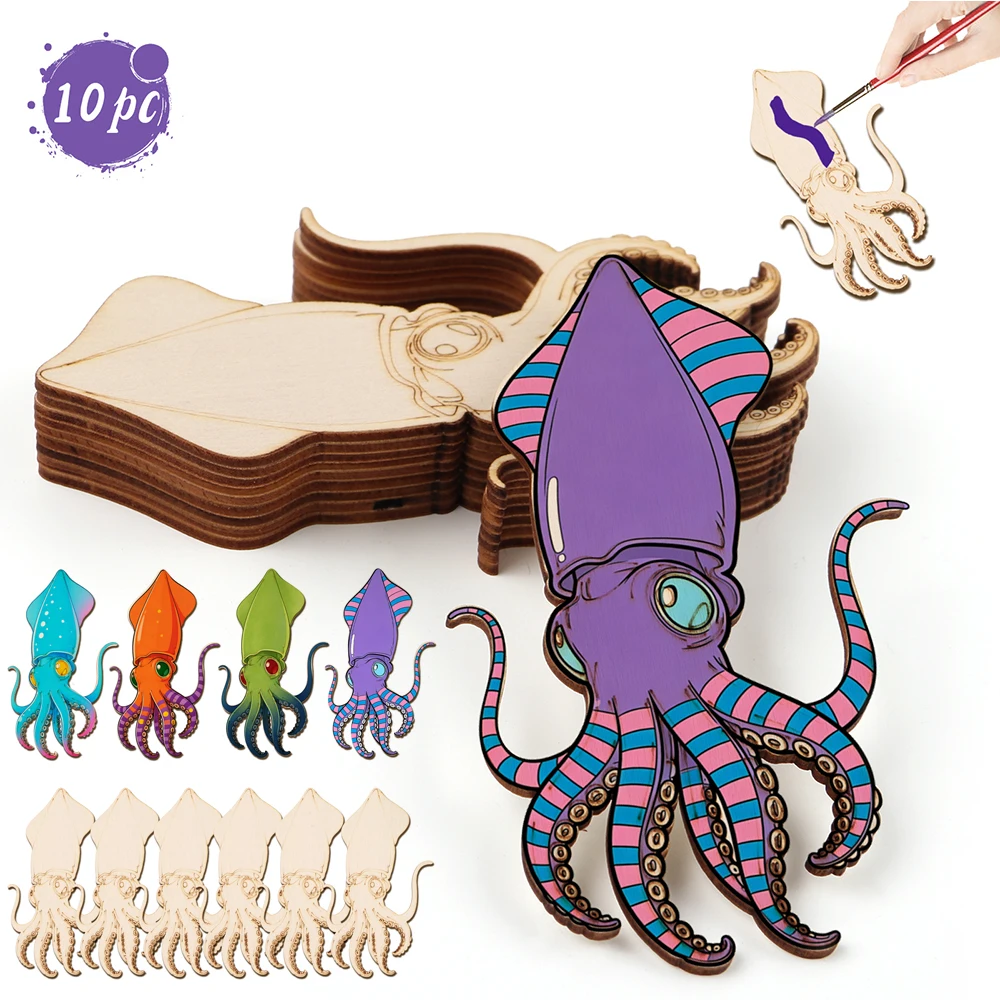 Craft Art Set - 10 adet/takım Bitmemiş Ahşap El Sanatları