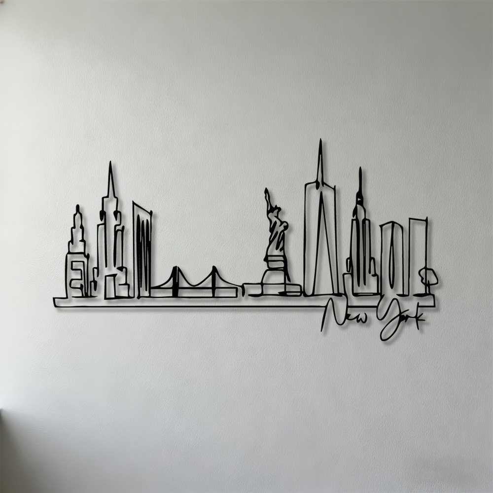 Art Craft Nyc - CIFBUY Metal Duvar Sanatı NYC Şehir