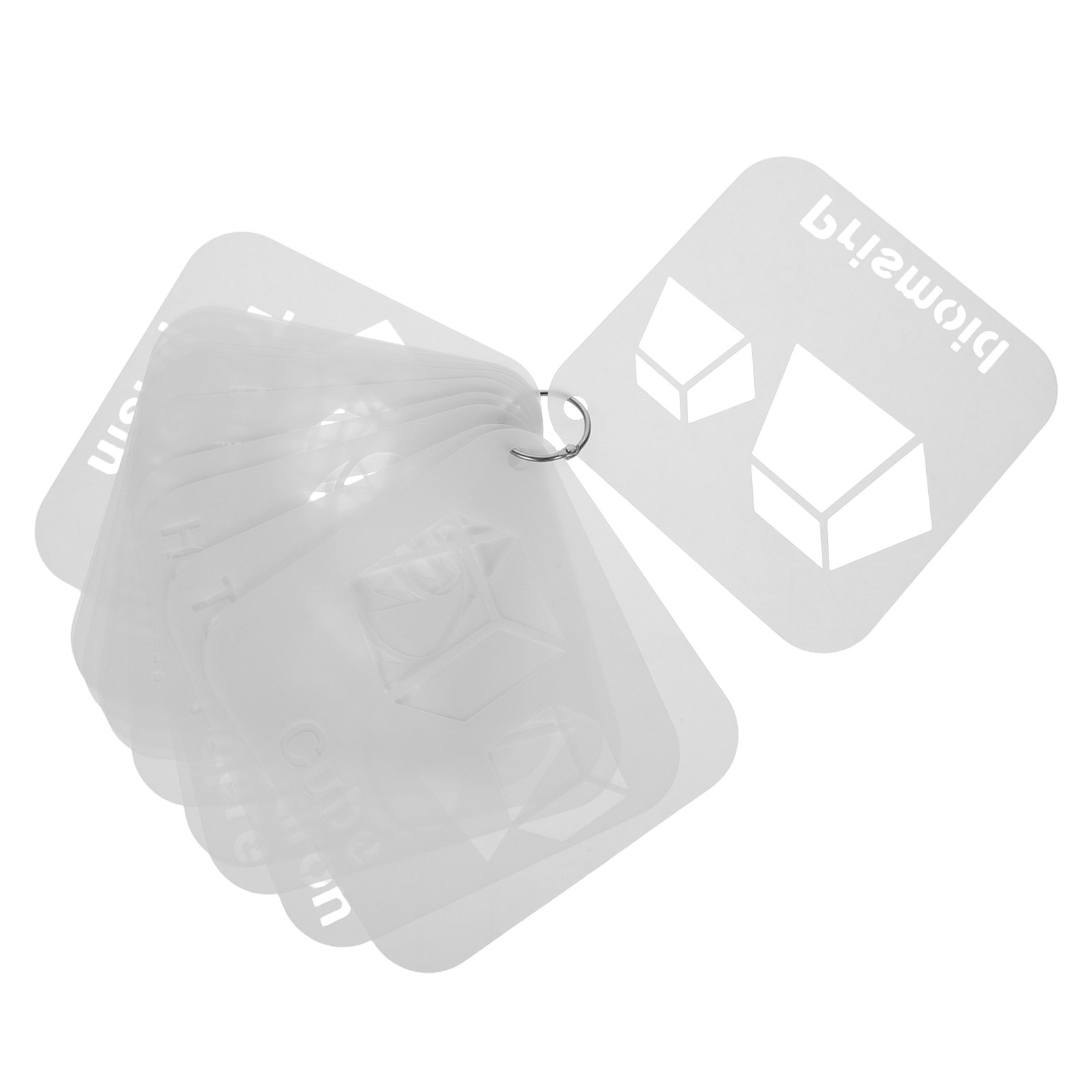 Art Craft Template - 12 Adet Geometrik Plastik Şablon Çizim