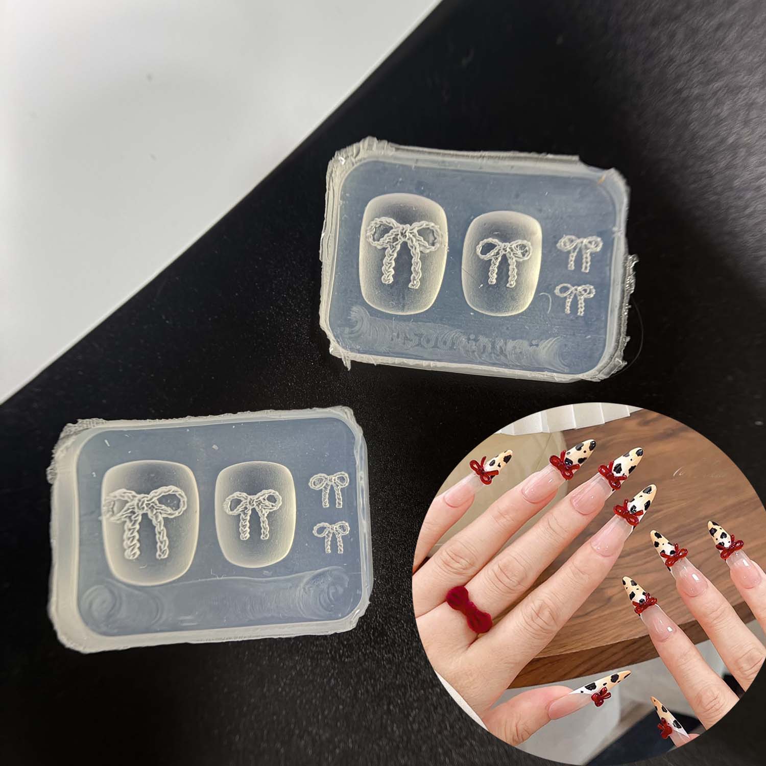 Art Craft Template - 3D Ilmek silikon kalıp Nail Art