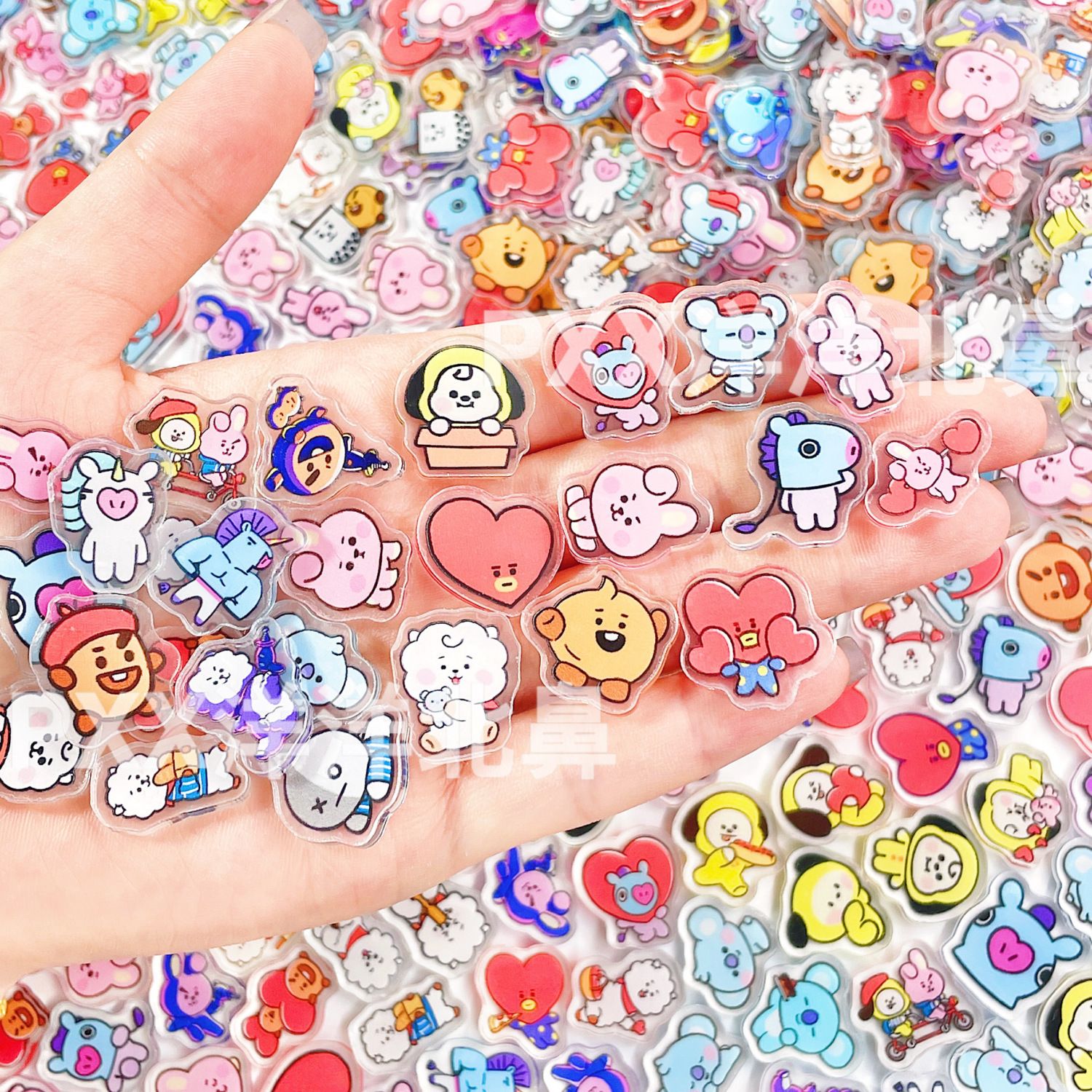 Art Craft Accessories - 100 adet BT21 BTS tek katmanlı
