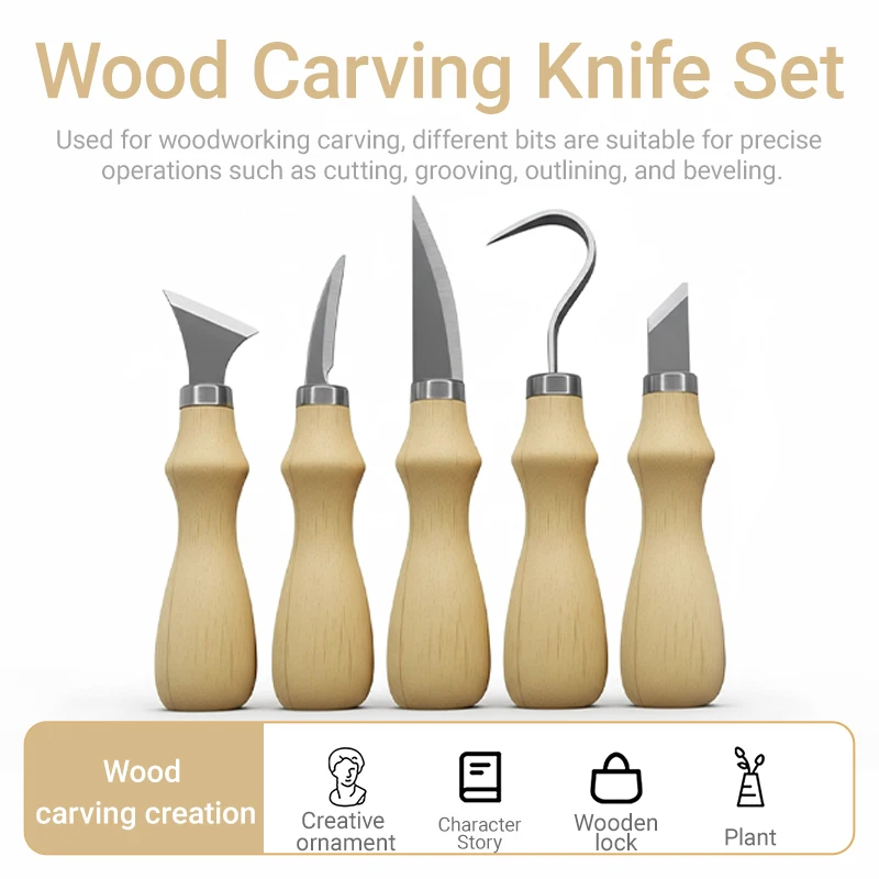 5 adet ahşap oyma alet takımı, - Craft Art Set incelemesi ve fiyatı