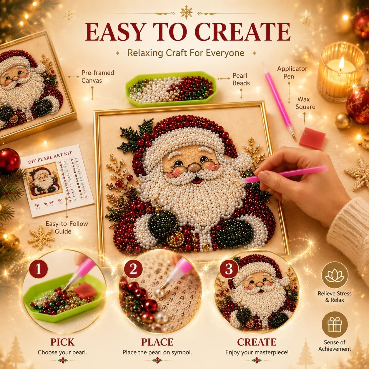 Kendin Yap Noel İnci Elmas Boy - Art Craft Kits For Adults incelemesi ve fiyatı