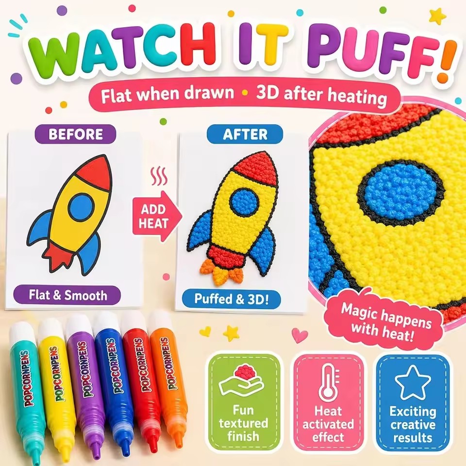 Puffy Popcorn Kalem Seti, Günl - Art Craft Notebook incelemesi ve fiyatı