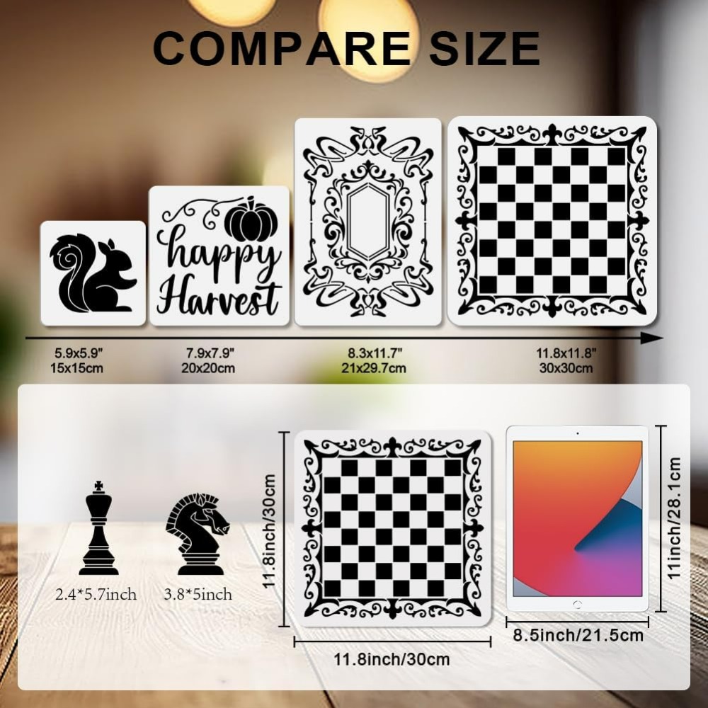 2 adet satranç taşları şablon  - Art Craft Template incelemesi ve fiyatı