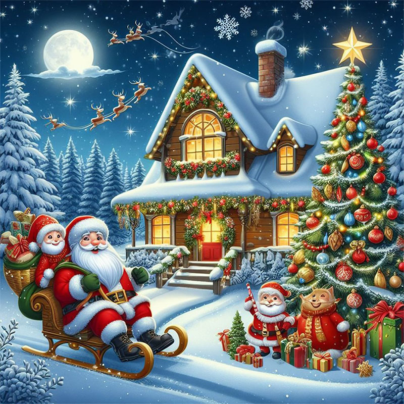 Noel Baba ve Kar Evi Elmas Boy - Art Craft Kits For Adults incelemesi ve fiyatı