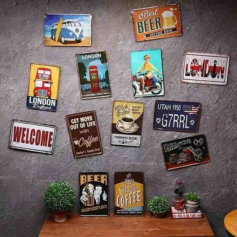 2D Vintage Metal Tabela, Moder - Art Craft Club incelemesi ve fiyatı