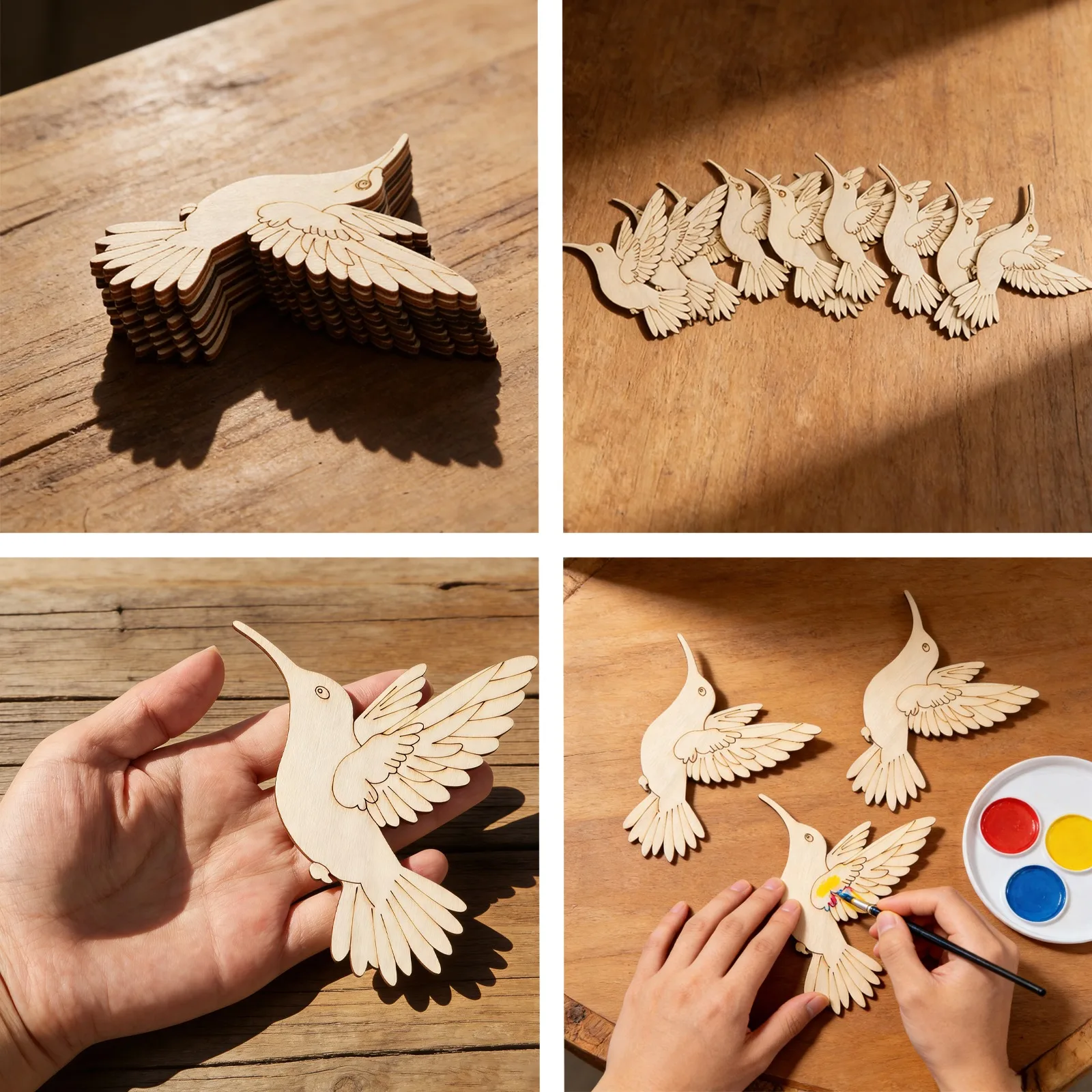 10 adet Bitmemiş Ahşap Hayvan  - Craft Art Set incelemesi ve fiyatı
