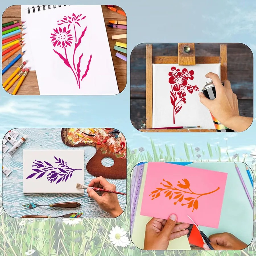 18 adet çiçek yaprağı şablonla - Art Craft Template incelemesi ve fiyatı