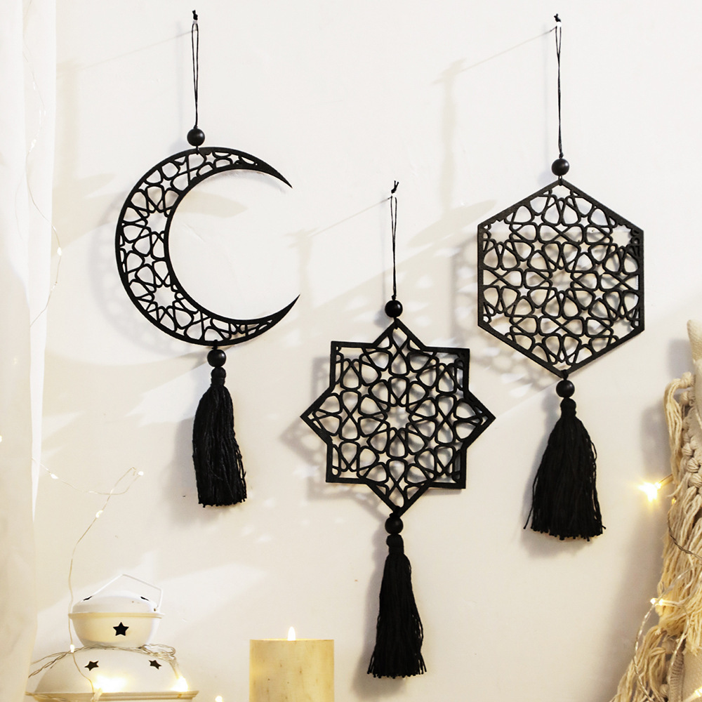 Siyah Yıldız ve Ay Oymalı Ahşa - Unique Art Craft incelemesi ve fiyatı