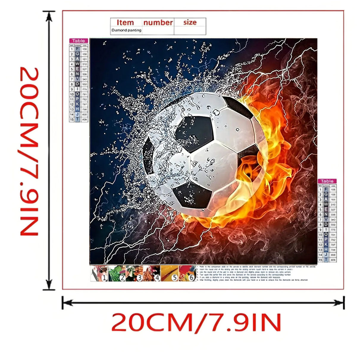 Bir dizi futbol elmas boyama s - Art Craft Kits For Adults incelemesi ve fiyatı