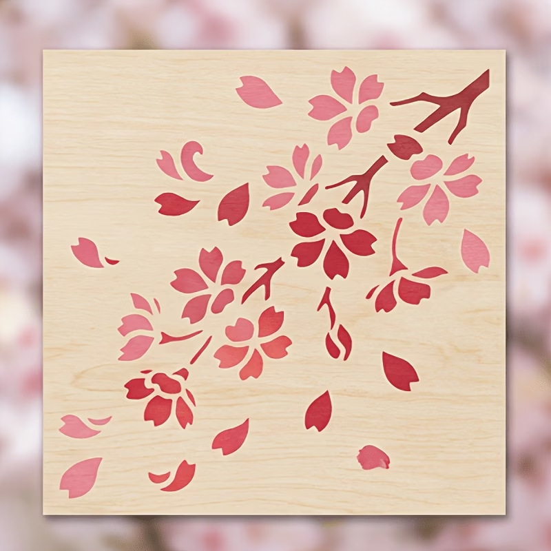 4 adet japon kiraz çiçeği şabl - Art Craft Template incelemesi ve fiyatı