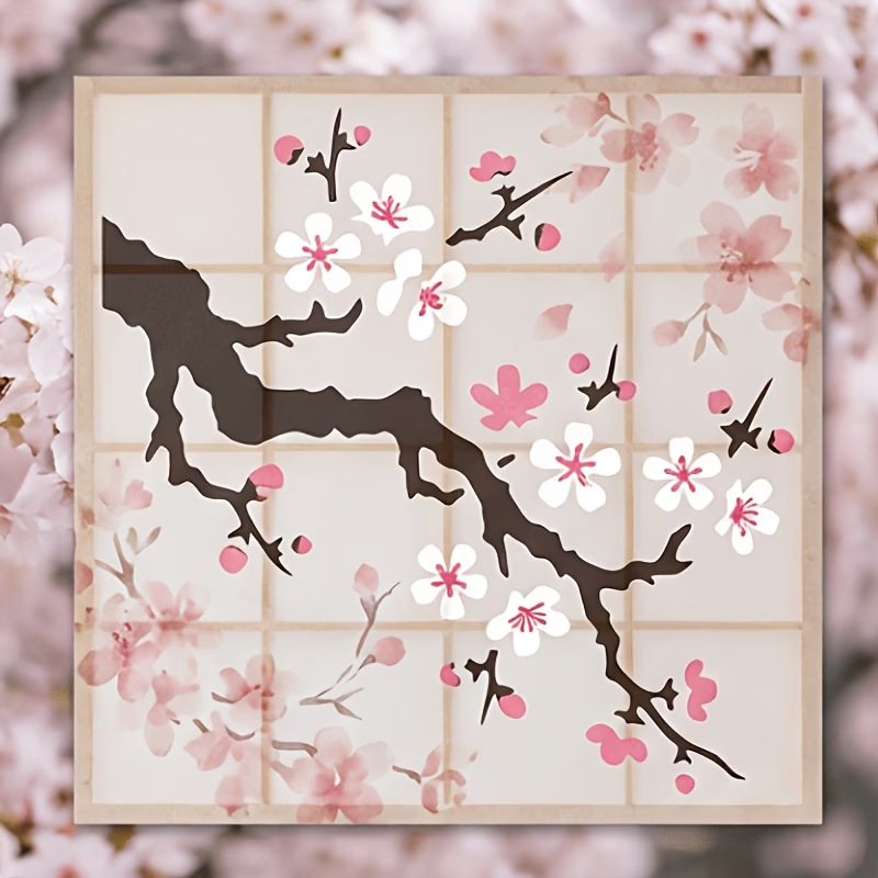 4 adet japon kiraz çiçeği şabl - Art Craft Template incelemesi ve fiyatı