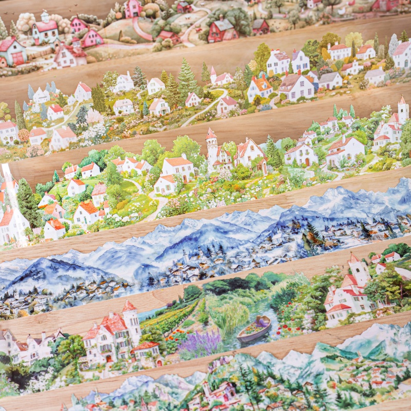 6 Rulo 6Cm×200Cm Köy Temalı Ba - Art Craft Notebook incelemesi ve fiyatı